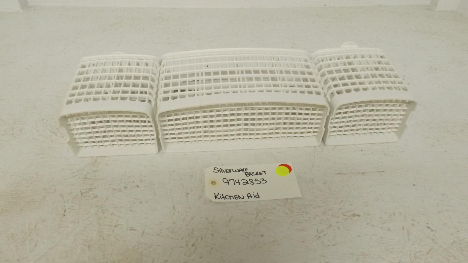 KITCHEN AID DISHWASHER 9742853 SIVERWARE BASKET (USED) KITCHEN AID DISHWASHER 9742853 SIVERWARE BASKET (USED)